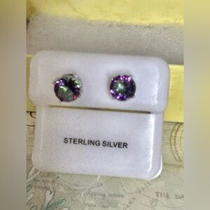 Sterling Silver Mystic Topaz Earrings